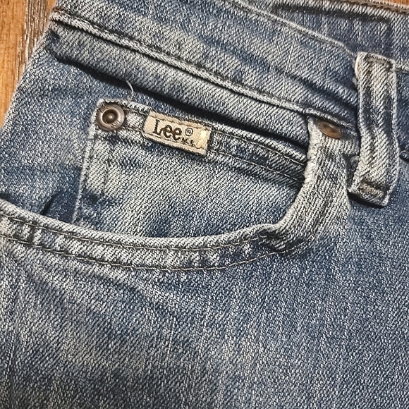 LEE Vintage Y2K Relaxed Fit Straight Leg 99% Cotton Denim Jeans - SIZE 12 PETITE - Picture 6 of 9